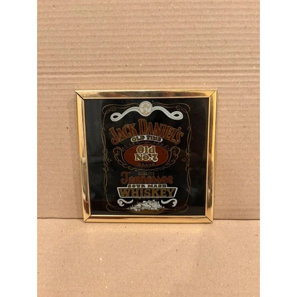 ntage Jack Daniels Old No 7 Tennessee Whiskey Carnival Mirror Glass Sign 6x6